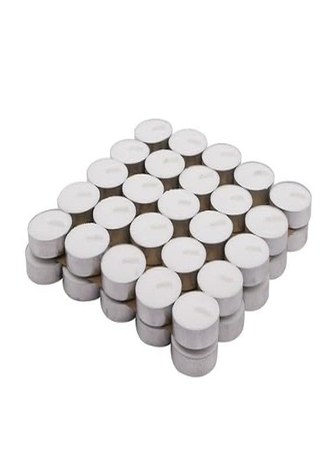 aaBCo Set of 50 T Light Candle with Burning time up to 3 hrs Made with Pure parrafin Wax and Cotton Wick Smokeless/Dripless/LongLasting - Image 1